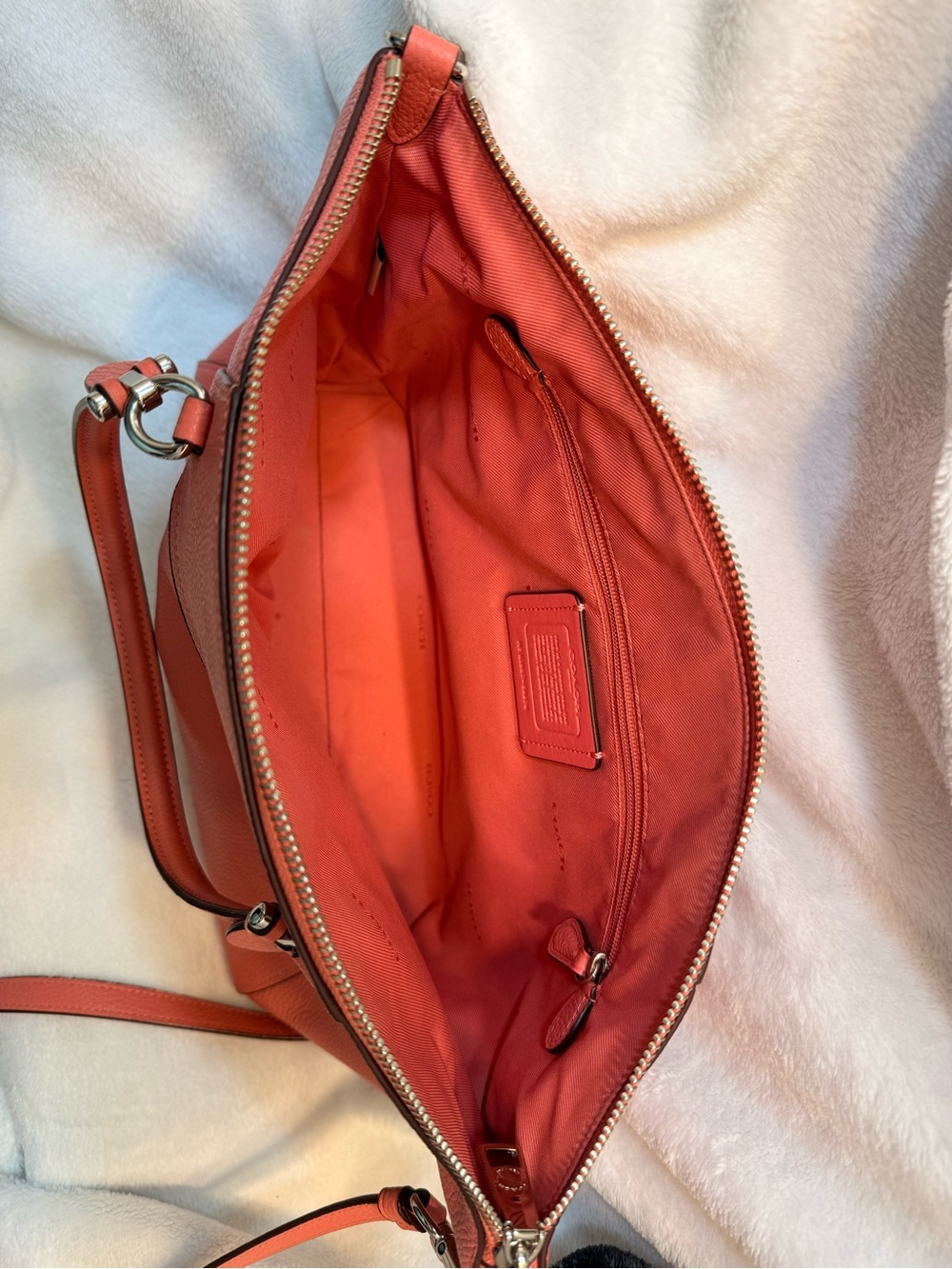 Coach Prairie Coral Pebbled Leather Shoulder Bag - Picture 5 of 8